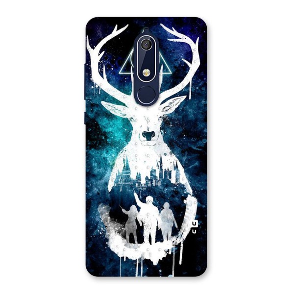 White Deer Back Case for Nokia 5.1