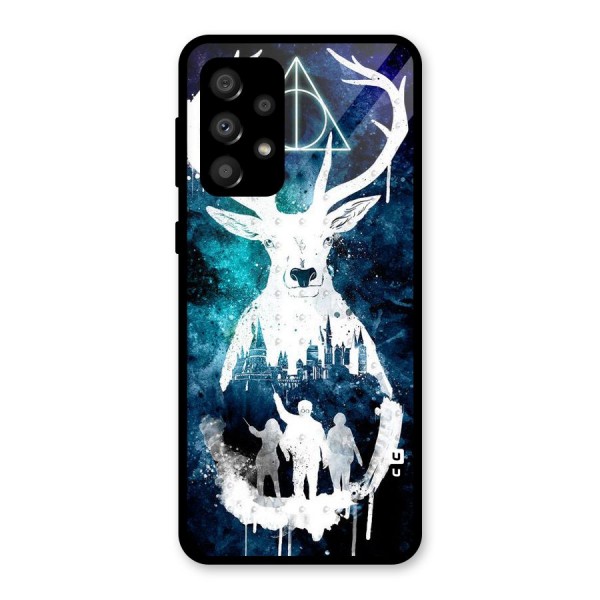 White Deer Glass Back Case for Galaxy A32