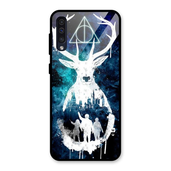 White Deer Glass Back Case for Galaxy A50s