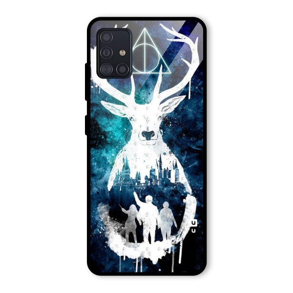 White Deer Glass Back Case for Galaxy A51