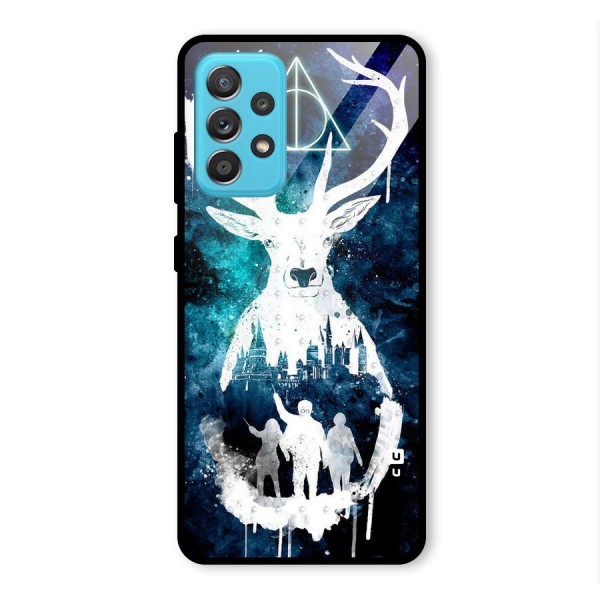 White Deer Glass Back Case for Galaxy A52s 5G