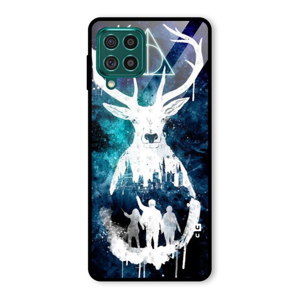 White Deer Glass Back Case for Galaxy F62