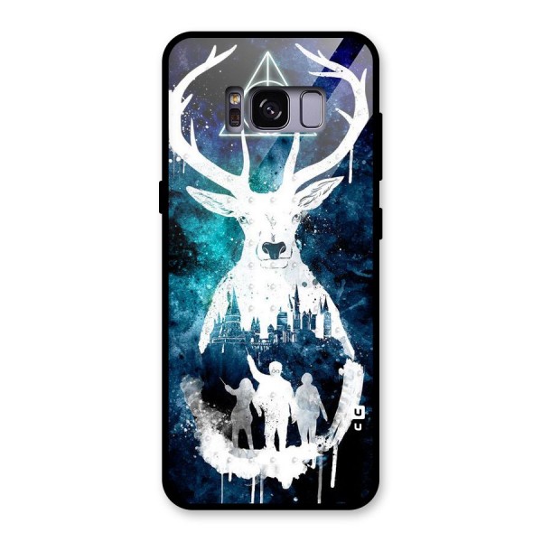 White Deer Glass Back Case for Galaxy S8