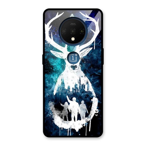 White Deer Glass Back Case for OnePlus 7T