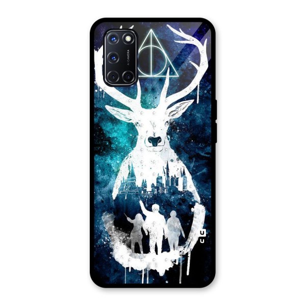 White Deer Glass Back Case for Oppo A52