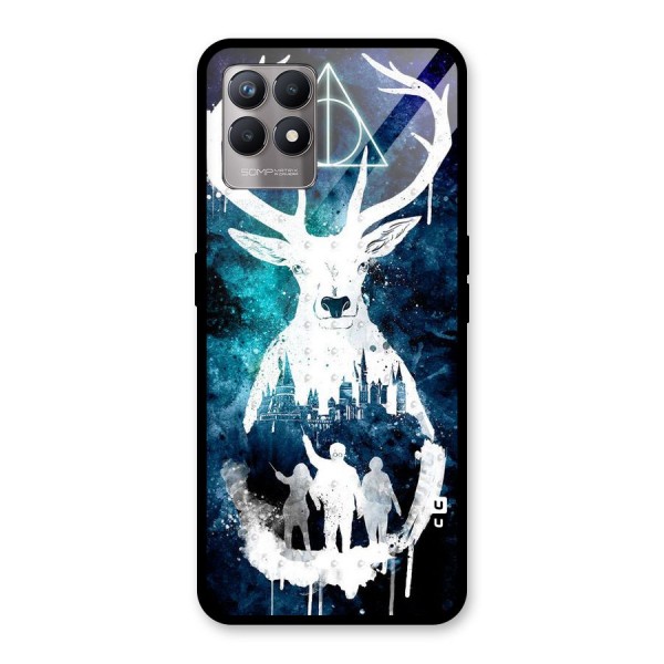 White Deer Glass Back Case for Realme 8i