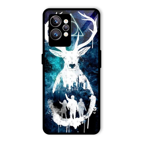 White Deer Glass Back Case for Realme GT2 Pro