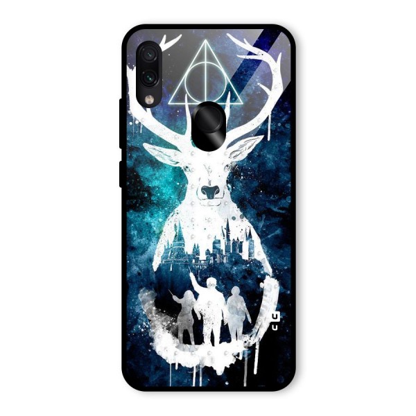 White Deer Glass Back Case for Redmi Note 7