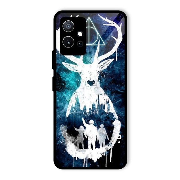 White Deer Glass Back Case for Vivo T1 5G