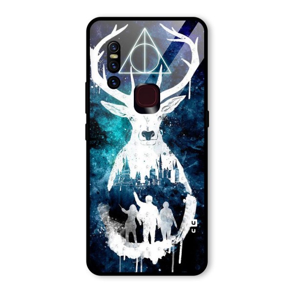 White Deer Glass Back Case for Vivo V15