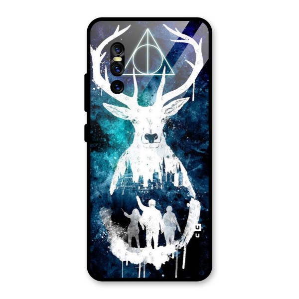 White Deer Glass Back Case for Vivo V15 Pro