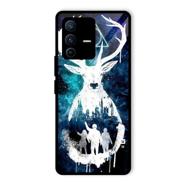 White Deer Glass Back Case for Vivo V23 Pro