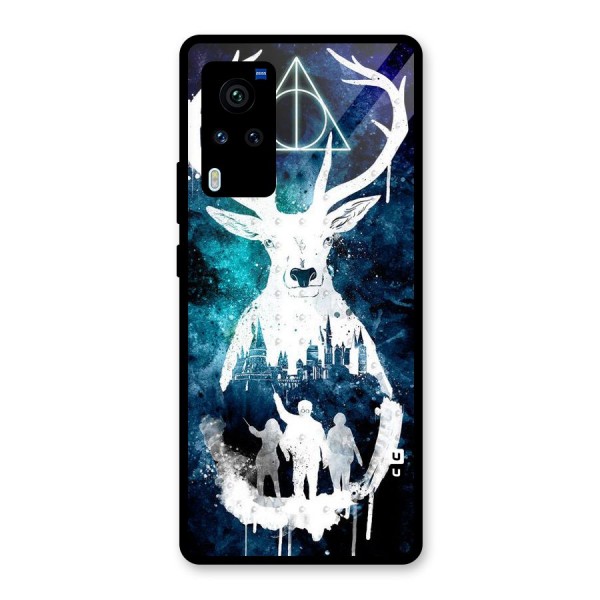 White Deer Glass Back Case for Vivo X60 Pro