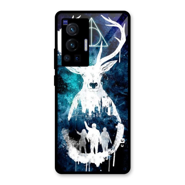 White Deer Glass Back Case for Vivo X70 Pro