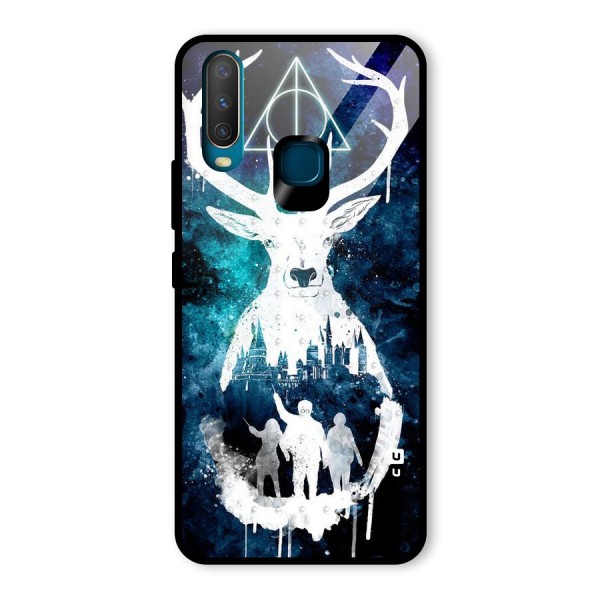 White Deer Glass Back Case for Vivo Y15