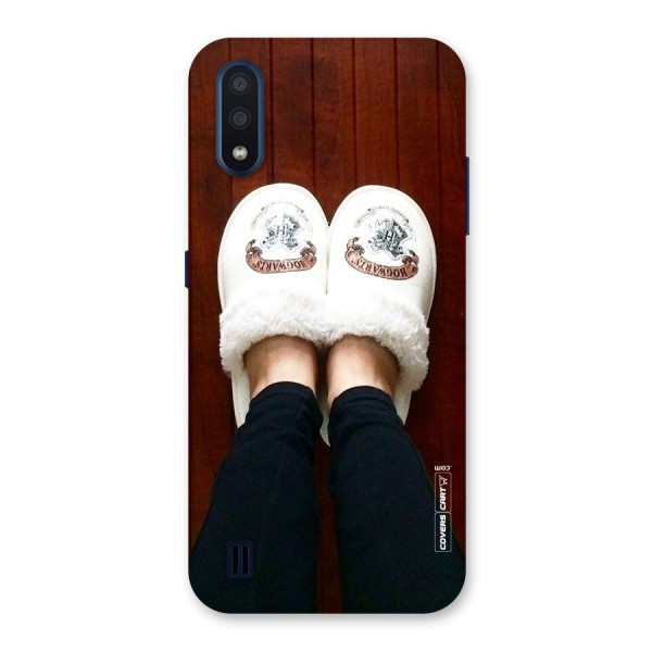 White Feets Back Case for Galaxy M01