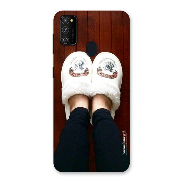 White Feets Back Case for Galaxy M21