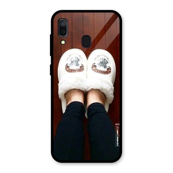 White Feets Glass Back Case for Galaxy A30