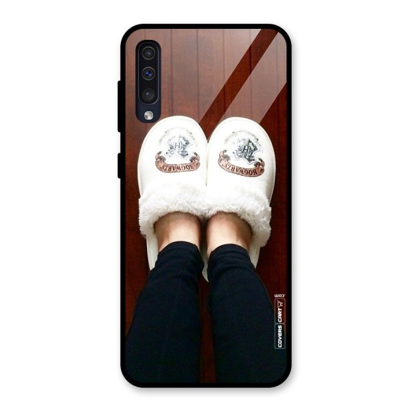 White Feets Glass Back Case for Galaxy A50s