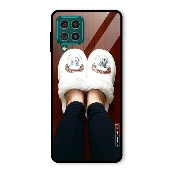 White Feets Glass Back Case for Galaxy F62