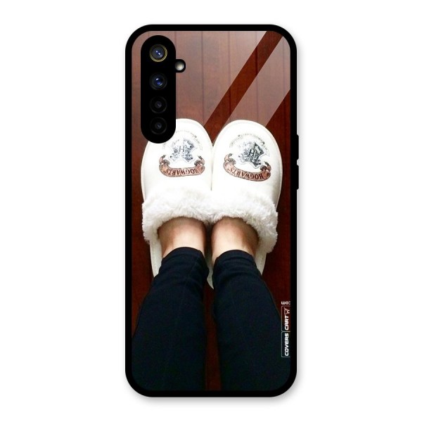 White Feets Glass Back Case for Realme 6