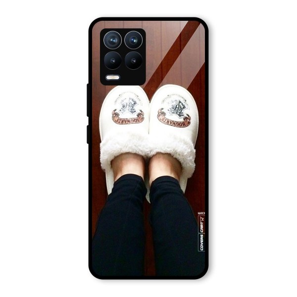 White Feets Glass Back Case for Realme 8 Pro