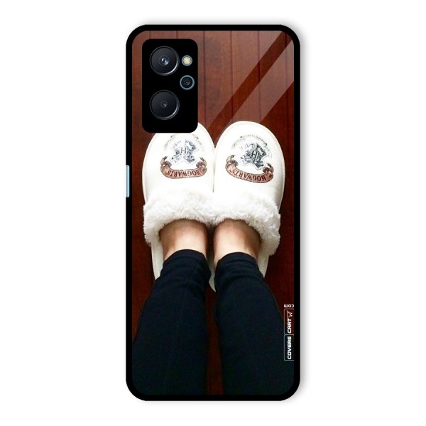 White Feets Glass Back Case for Realme 9i