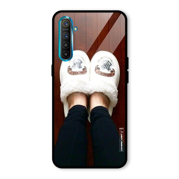 White Feets Glass Back Case for Realme XT