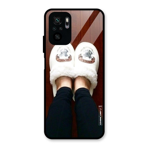 White Feets Glass Back Case for Redmi Note 10