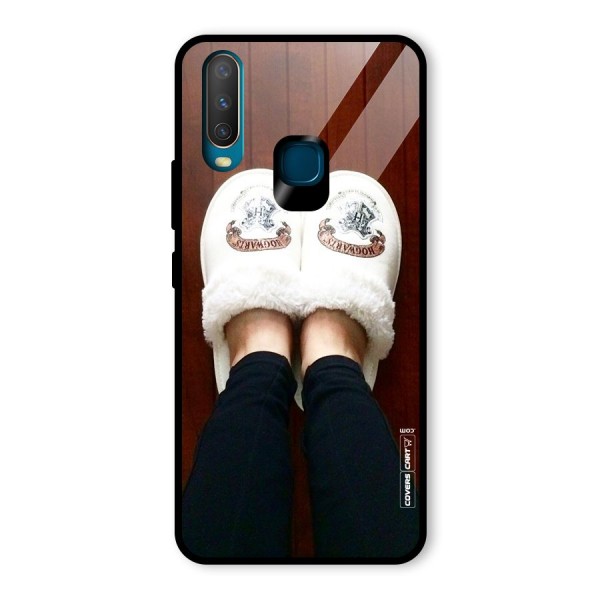 White Feets Glass Back Case for Vivo Y12