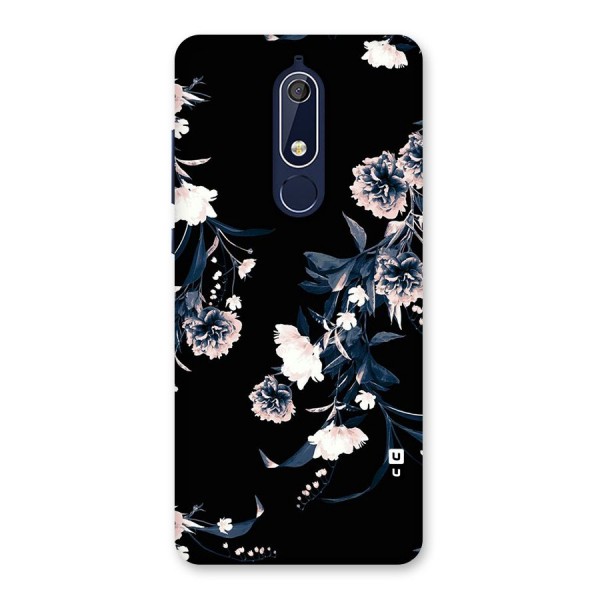 White Flora Back Case for Nokia 5.1