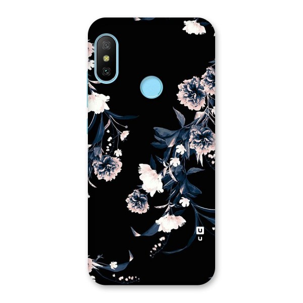 White Flora Back Case for Redmi 6 Pro