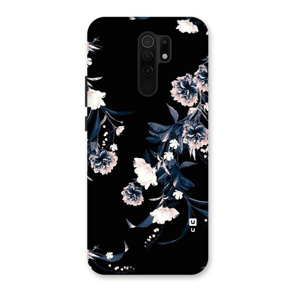 White Flora Back Case for Redmi 9 Prime