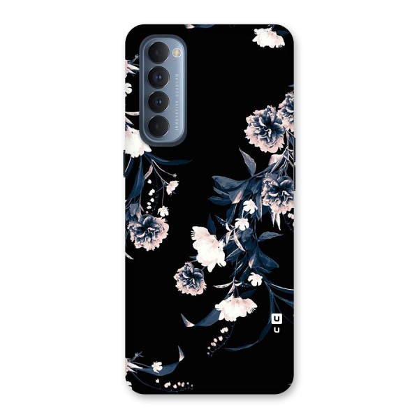 White Flora Back Case for Reno4 Pro