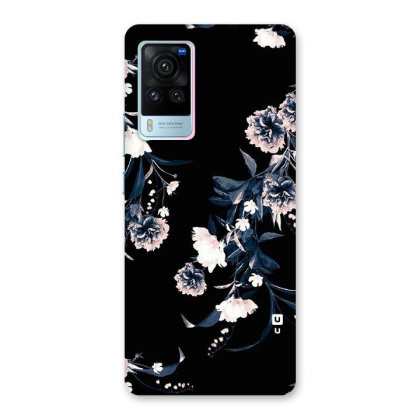 White Flora Back Case for Vivo X60 Pro