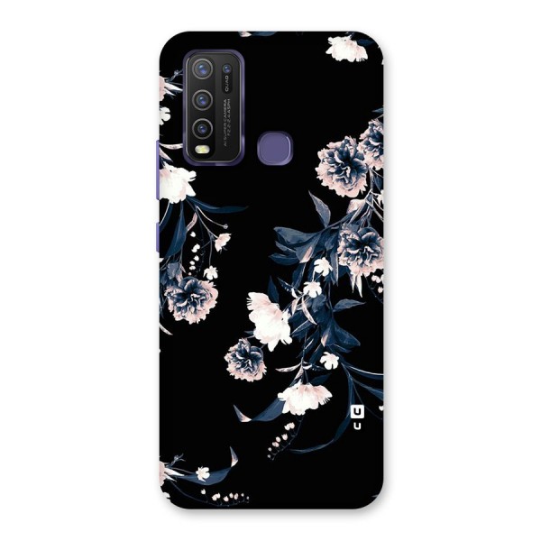 White Flora Back Case for Vivo Y30