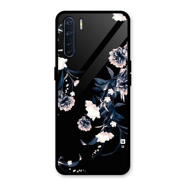 White Flora Glass Back Case for Oppo F15