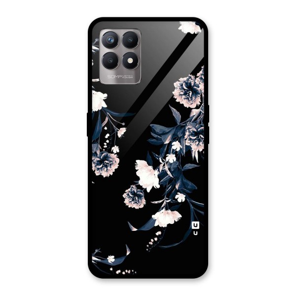 White Flora Glass Back Case for Realme 8i