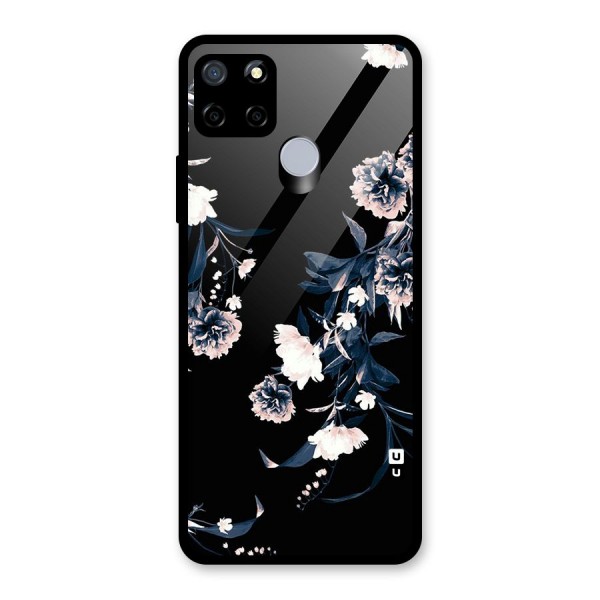 White Flora Glass Back Case for Realme C15