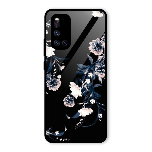 White Flora Glass Back Case for Vivo V19