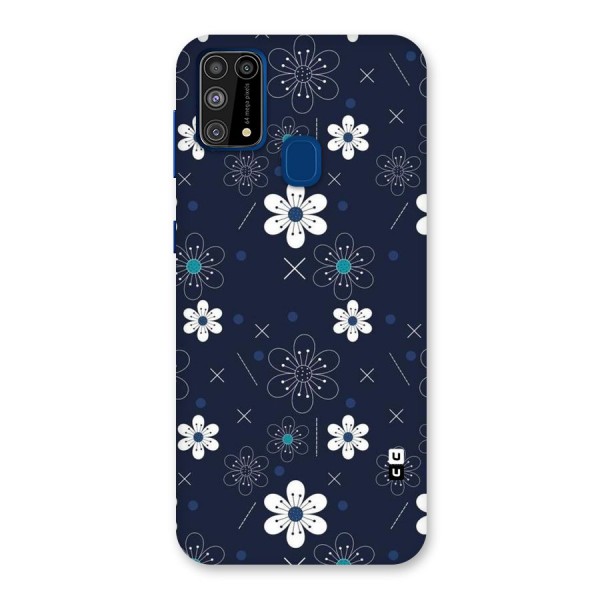 White Floral Shapes Back Case for Galaxy F41