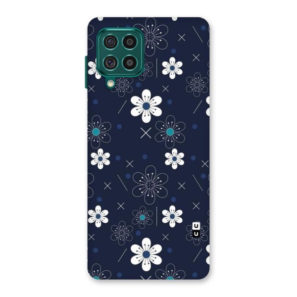 White Floral Shapes Back Case for Galaxy F62