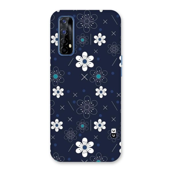 White Floral Shapes Back Case for Realme 7