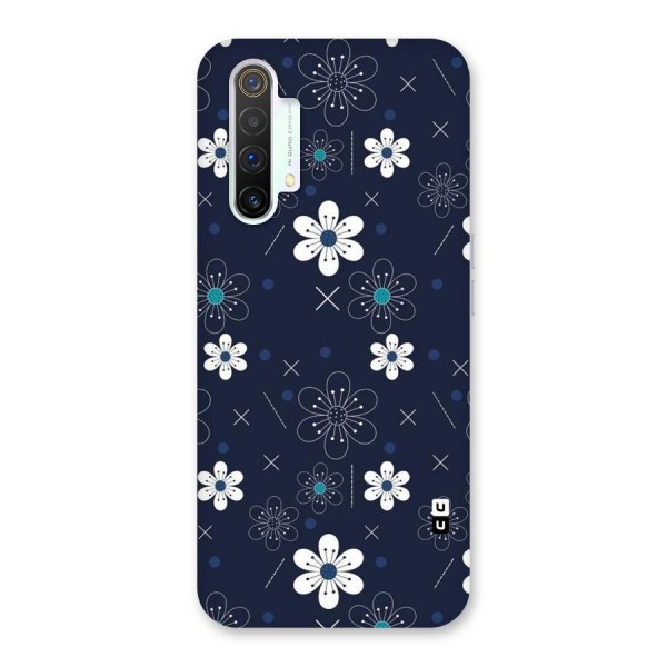 White Floral Shapes Back Case for Realme X3