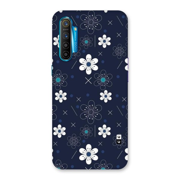 White Floral Shapes Back Case for Realme XT