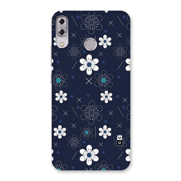 White Floral Shapes Back Case for Zenfone 5Z