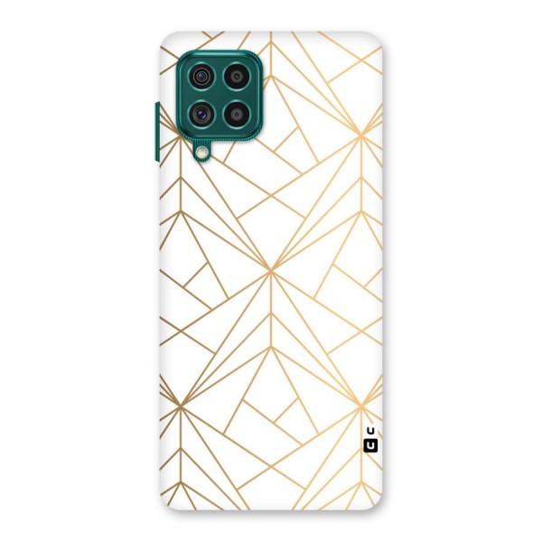 White Golden Zig Zag Back Case for Galaxy F62