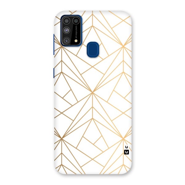 White Golden Zig Zag Back Case for Galaxy M31