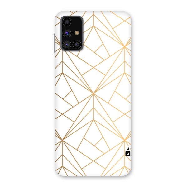 White Golden Zig Zag Back Case for Galaxy M31s