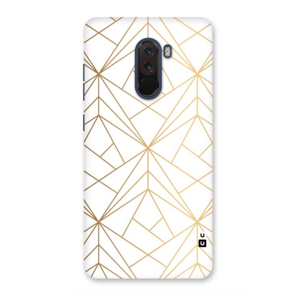 White Golden Zig Zag Back Case for Poco F1